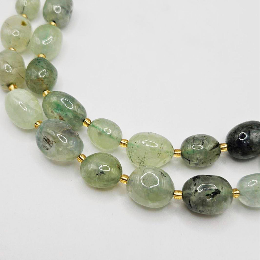 Пренит размер 17*12мм натуральные бусины